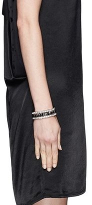Nobrand Crystal and jet elasticated bracelet