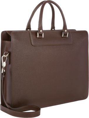 Barneys New York Double-Handle Briefcase-Brown