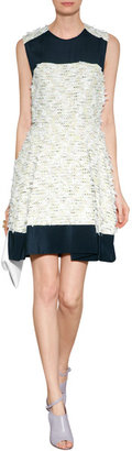 3.1 Phillip Lim Eyelash Tweed Short Sleeve Color Block Dress