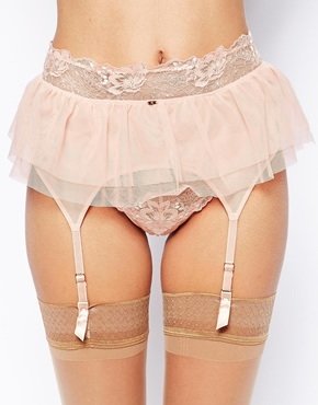 Gossard Phoebe Suspender Skirt - Blush pink