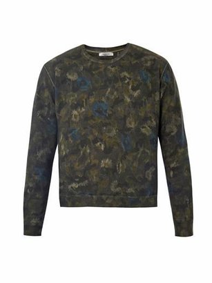 Valentino Floral camo-print cotton sweatshirt