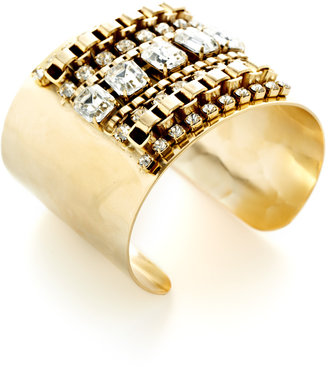 Elizabeth Cole Crystal Large Cuff Bracelet
