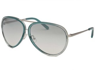 Calvin Klein Women's Aviator Teal Sunglasses
