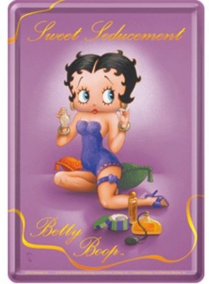 Betty Boop Sweet Seducement metal postcard / mini-sign