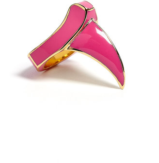 Dominic Jones DJ By Pink Gold Plated Claw Ring With Seams