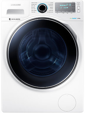 Samsung WW80H7410EW Freestanding Washing Machine, 8kg Load, A+++ Energy Rating, 1400rpm Spin, White
