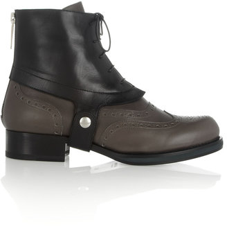 Jil Sander Two-tone leather ankle boots