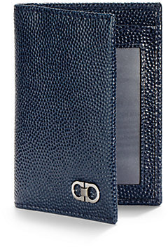 Ferragamo Textured Leather Vertical Wallet