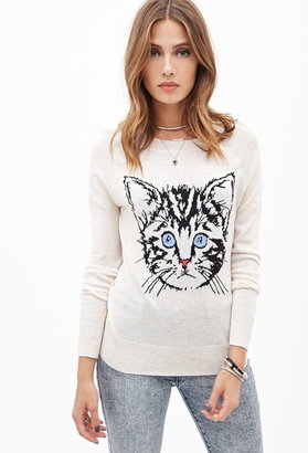 Forever 21 Kitten Graphic Sweater