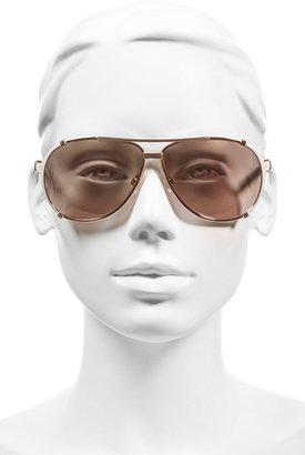 Christian Dior 'Chicago' 63mm Metal Aviator Sunglasses