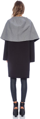 Norma Kamali Reversible Shawl Collar Coat