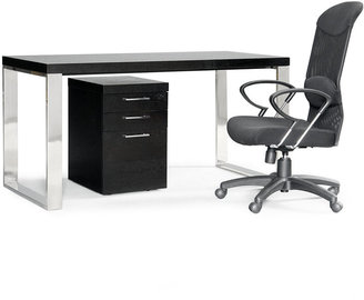 Stockholm Home Office Furniture, 3 piece Set (Desk, Chair and File Cabinet)
