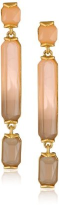 Vince Camuto Womens Ethereal Statement Stone Earrings Brushed Gold/Peach Ombre