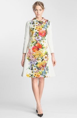 Dolce & Gabbana Floral Print Brocade Princess Coat