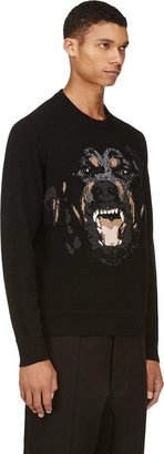 Givenchy Black Knit Rottweiler Sweater