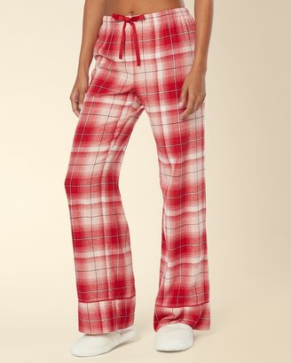 Soma Intimates Cotton Pajama Pant Ruby Plaid