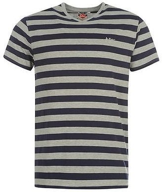 Lee Cooper Mens Cooper Stripe V Neck T Shirt Short Sleeve Tee T-Shirt
