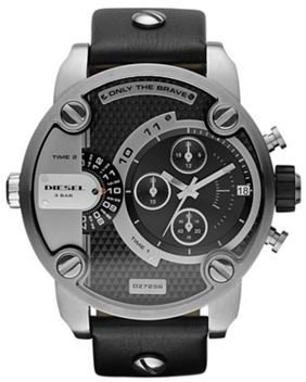 Diesel Men's black large chronograph watch