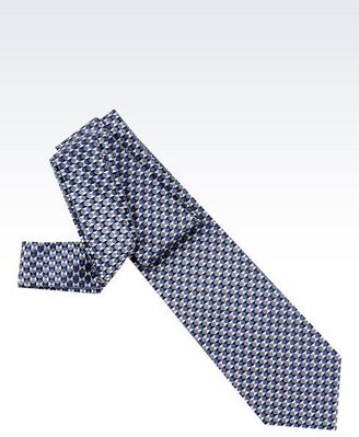 Giorgio Armani Tie In Micro Patterned Silk