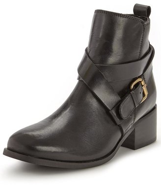 Carvela Theo Leather Ankle Boots with Buckle