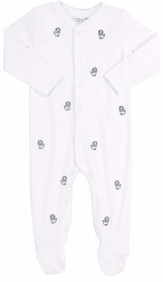 Barneys New York Infants' Lion-Embroidered Footed Coverall - Blue
