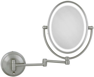 Zadro Cordless Dual LED Lighted Oval Wall Mount Mirror with 1X and 10X Magnification