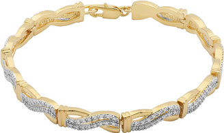 JCPenney CLASSIC TREASURES Classic Treasures Diamond-Accent 18K Gold Over Brass Infinity Bracelet