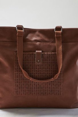 American Eagle Outfitters Cognac Perforated Pocket Tote Bag, Womens One Size