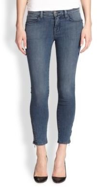 J Brand Tali Cropped Skinny Ankle-Zip Jeans
