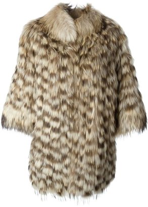 P.A.R.O.S.H. racoon wide sleeves fur coat