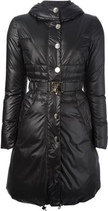 Versace belted padded coat