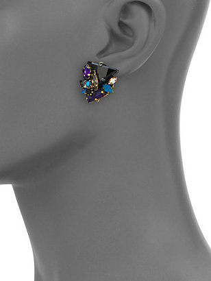 Erickson Beamon Talitha Crystal Cluster Earrings