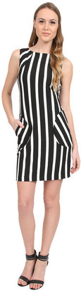 Yoana Baraschi Nico Stripe Shift Dress in Black/White Women