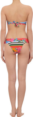 Salinas Flower- & Stripe-Print Bikini Bottom