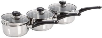 Morphy Richards 3-Piece Stainless Steel Pan Set