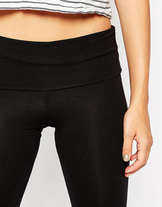 ASOS Soft Touch Leggings With Fold Over Waistband