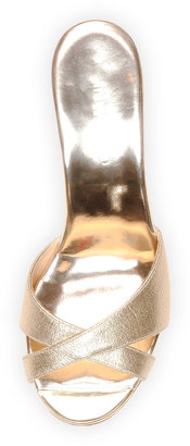 Jimmy Choo Perfume Textured Wedge Slide Sandal, Gold