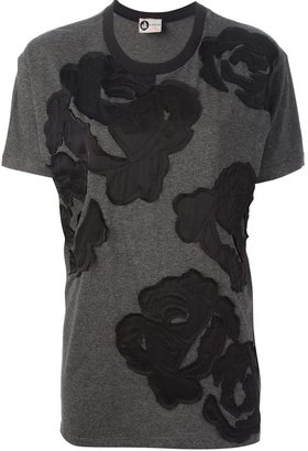 Lanvin rose embellished t-shirt