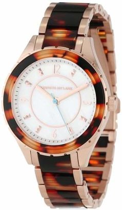 Kenneth Jay Lane Women's KJLANE-2209 Mother-Of-Pearl Dial and Brown Tortoise Resin Watch