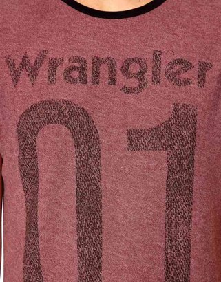 Wrangler T-Shirt Logo Slim Fit Marl Ringer