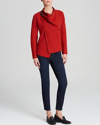 Eileen Fisher Drape Front Wool Jacket