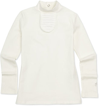 Tartine et Chocolat Pleated Long-Sleeve Top, Pearl, Sizes 8-12