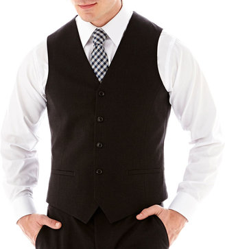 JCPenney JF J.Ferrar JF J. Ferrar Charcoal Striped Suit Vest - Slim Fit