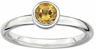 Personally Stackable 5mm Round Genuine Citrine Ring Family