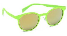 Italia Independent Round Neon Sunglasses with Mirrored Lenses