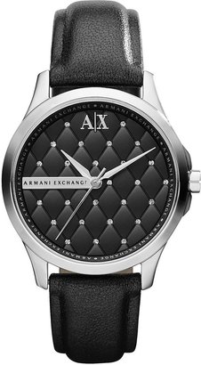 Armani Exchange AX5204 Smart black leather ladies watch