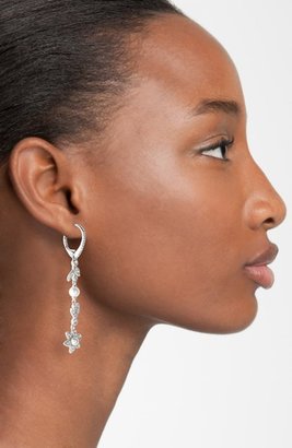 Nadri 'Romancing Pearl' Linear Earrings