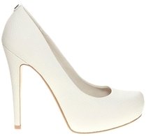 Faith Cadburys White Heeled Court Shoes - White
