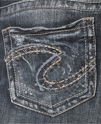 Silver Jeans Juniors' Tuesday Rip & Repair Skinny Jeans