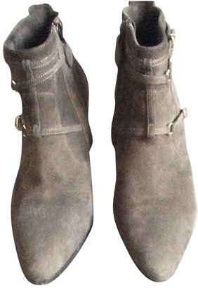 Hermes Grey Suede Ankle boots